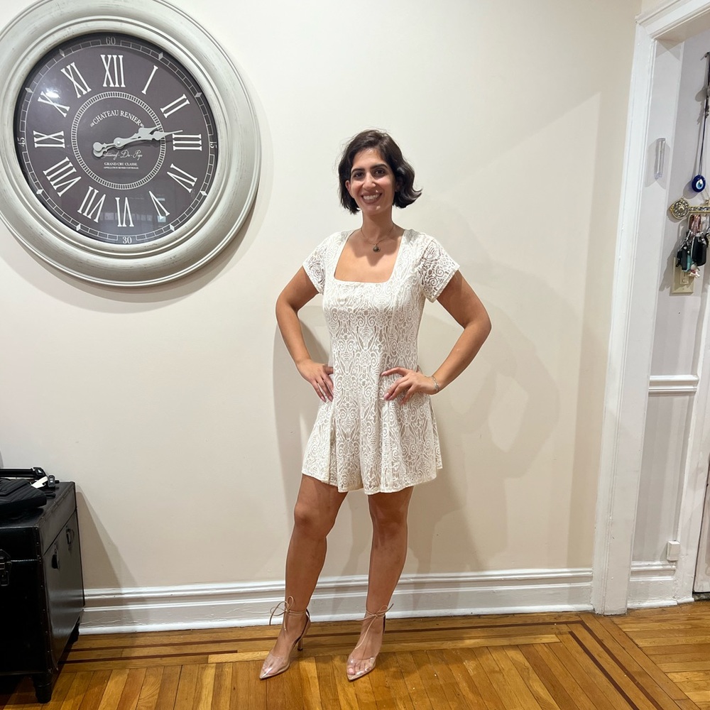 White lace romper
